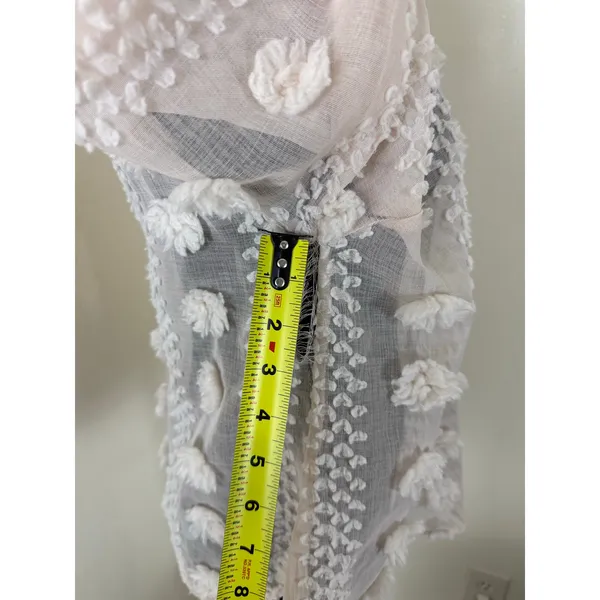 Charming Zara Light Pink Floral 3D Appliqué Blouse XS - Image 5
