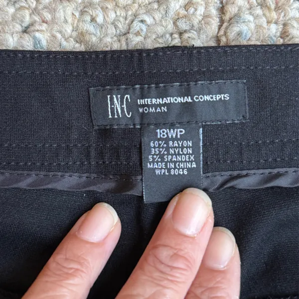 INC International Concepts Black Pants Size 18WP - Image 8