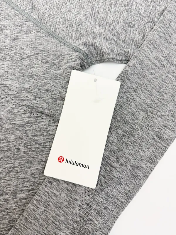Lululemon Swiftly Tech Cropped Long-Sleeve Shirt 2.0 Slate Grey/White Top - Image 14
