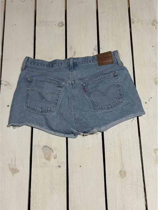 Levi's 501 Light Blue Denim Cutoff Shorts - Image 3
