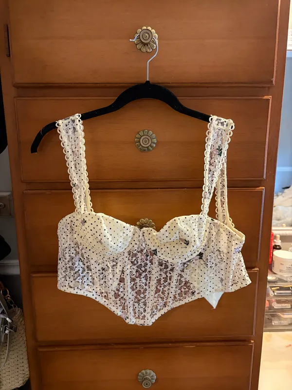 Olivaceous Floral lace corset - Image 2