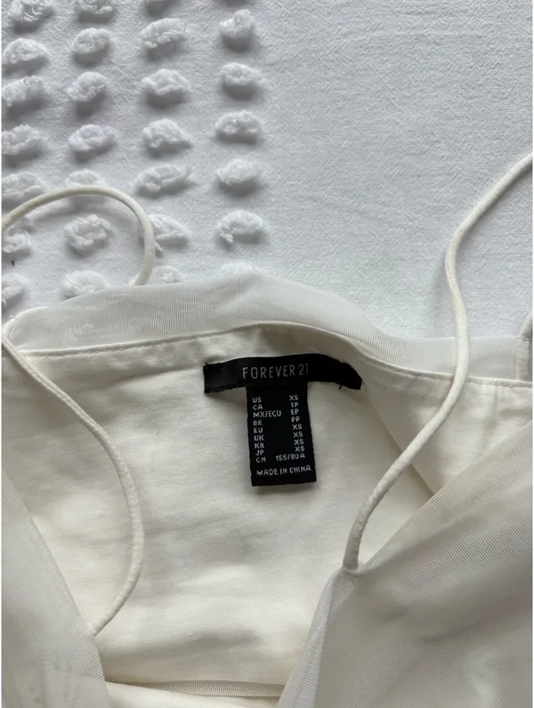 Mesh Forever 21 White Top  - Image 7