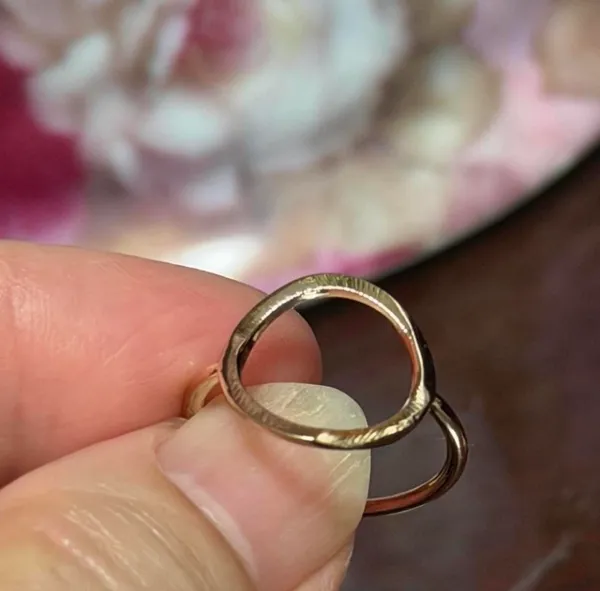 Brand New Gold Filled delicate minimal karma circle ring. Size 6.5 - Image 3