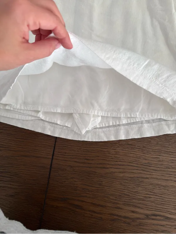 Abercrombie & Fitch Linen White Mini Skirt - Image 3