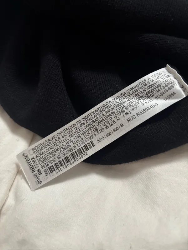 Zara Black Sleeveless Knit Crew Neck Sweater Vest Top Size M Minimalist - Image 4