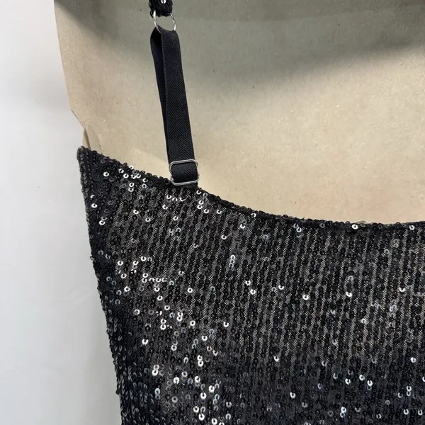 Intimately Free People Corset S Sparks Fly Shimmery Sequin Bodysuit Rocker Glam - Image 7