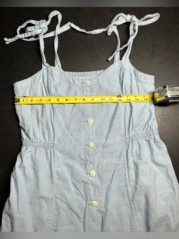 Madewell Women’s Size 6 Denim Tie Strap Dress $118 - Image 5