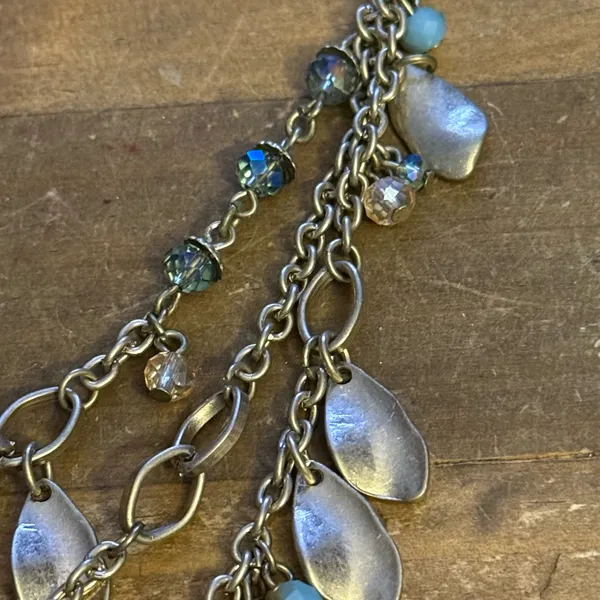 Vintage Loft triple strand layered charm necklace - Image 5