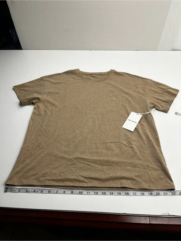 Cozy Earth Women’s All Day Tee Tan Beech Heather Large Short Sleeve Shirt NEW - Image 9