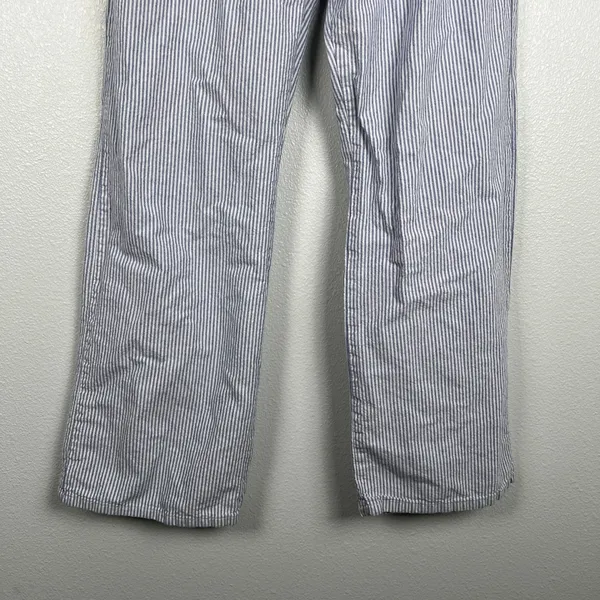 Brandy Melville Women's‎ Striped Cotton Pants Blue - Image 3