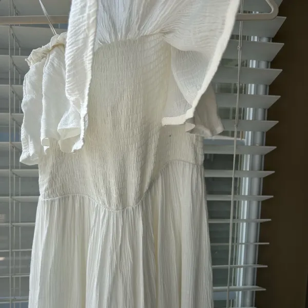Lush Clothing White Long smocked jumpsuit - Image 3