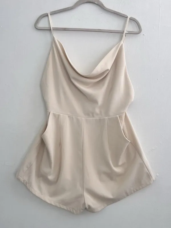 Anthropologie Mable Cowl Neck Front Backless Romper SIZE LARGE NWOT - Image 10