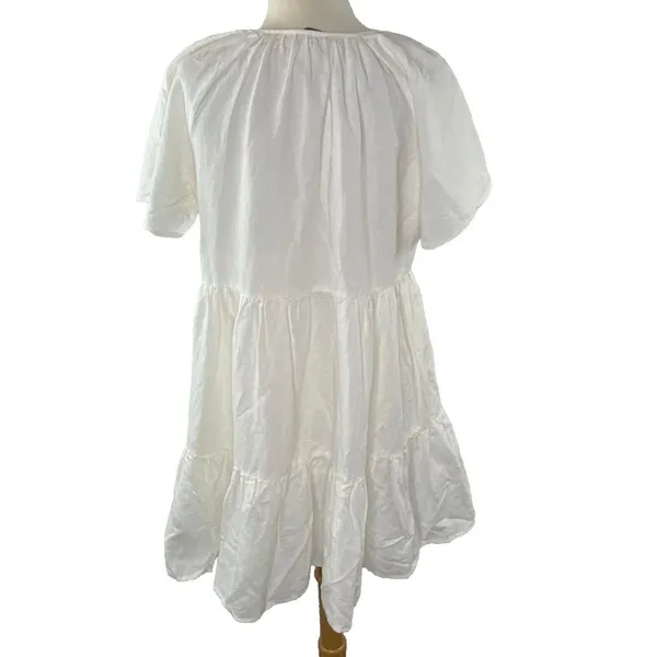Madewell Women's $128 Linen-Blend Tiered Mini Dress Size S NF890 - Image 6