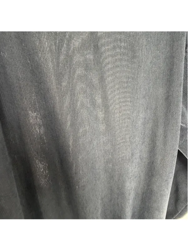 Unbranded Corduroy Knit Crewneck Sweatshirt Size Small Dark Blue Gray Pullover - Image 5