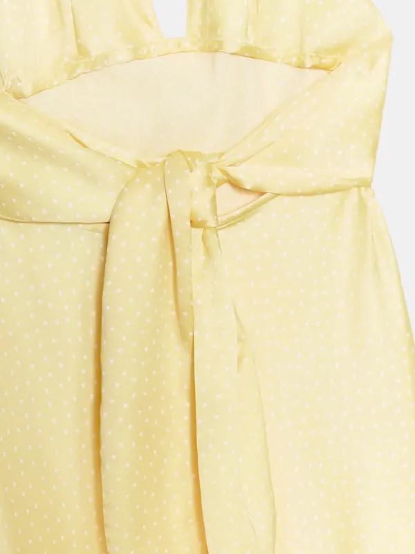 Nwt Zara Polka Dot Satin Effect Midi Dress Size S - Image 7