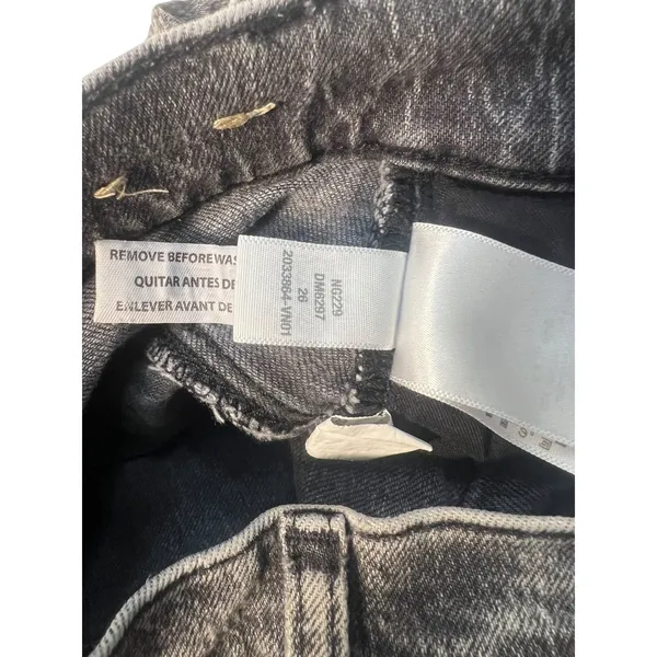 Madewell The Perfect Vintage Straight Jean Womens 26 Black High Rise DM6297 - Image 5