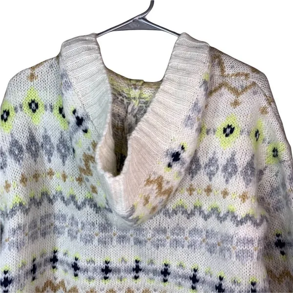 American‎ Eagle Oversized Soft and Cozy Wool Blend Hooded Sweater Gray XS NWT - Image 9