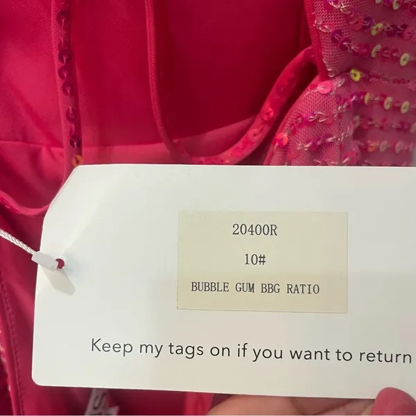 NWT Blush Prom 20400 Bubblegum Short Sequin Cocktail Dress Formal Homeco… - Image 9