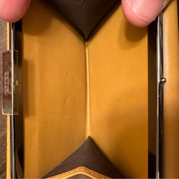Coach Vintage Leather Wallet‎ Snap Closure Camel 5x4” A - Image 4