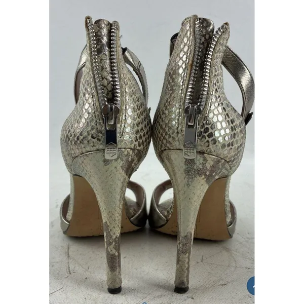 Vince Camuto Silver Heels Size 7.5 Dress Shoes IOB Preowned - Image 2