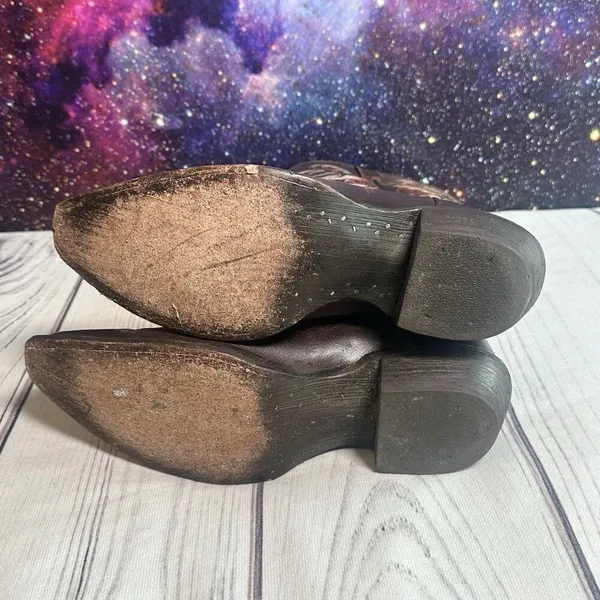 Ariat‎ “Bright Light” Western Snip Toe Boots 10011920 Mahogany Leather Sz 8.5 - Image 10