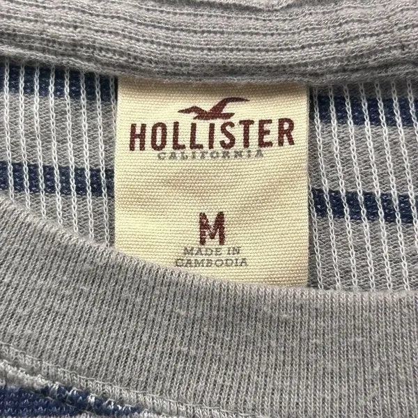 Y2K Waffle Knit Thermal‎ Top Gray Medium - Image 6