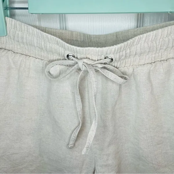 Amazon Essentials Women's 4.5" Inseam Drawstring Linen Blend Short M Tan Size M - Image 4