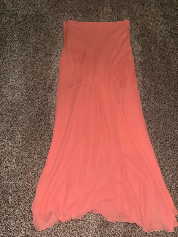 For Love & Lemons Coral Chiffon Maxi Skirt Size M - Image 3