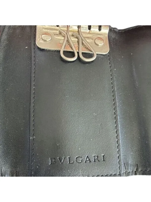 Bvlgari Vintage Logo Canvas Key Holder One Size - Image 3
