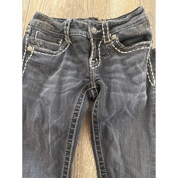BUCKLE EXCLUSIVE Miss Me Skinny Jeans Womens 25 Contrast Stitch Embellished - Image 3