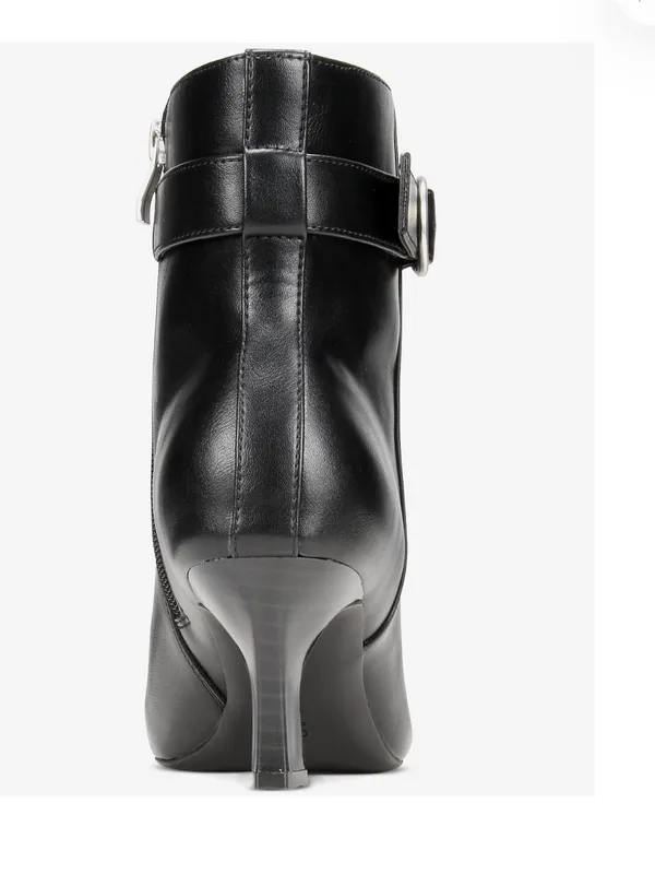 Style & Co Savvyyy Belt Booties Black Beauty heel dress boots SZ 7.5 - Image 3