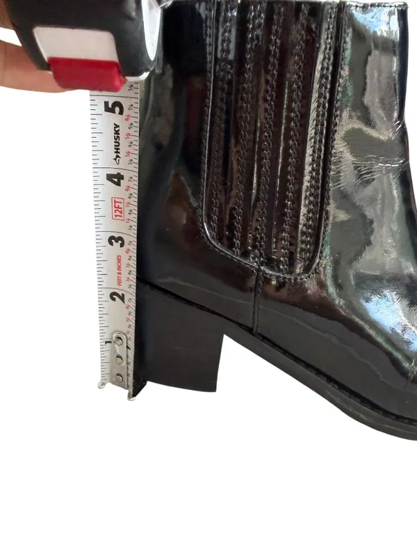 BLONDO Waterproof Black Patent Rain Boots Size 6 - Image 3