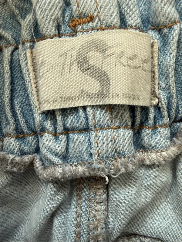 Free People We The Free Powell Boyfriend Light Wash Pull On Boho Mom Jeans - Image 3