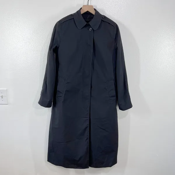 US Military Women's‎ All-Weather Trench Coat Removable Liner Black Size 12L - Image 2