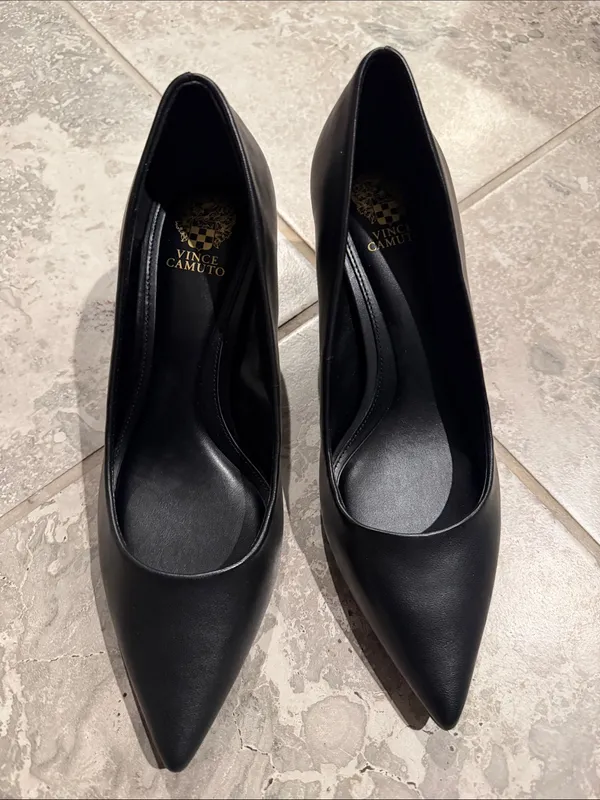 Vince Camuto Kelhia-LW Black Pointed-Toe Leather Pumps, Size 7.5, NEW - Image 10