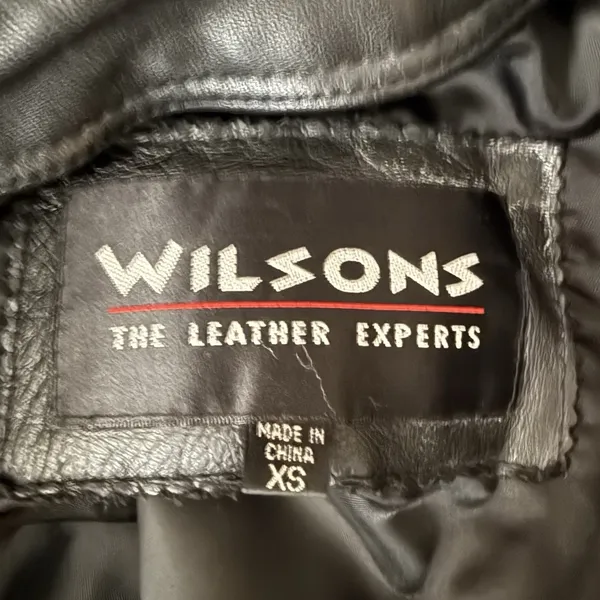 Wilson's Leather Genuine Leather Women's Blazer Jacket Size XS Black Pockets Long Length - Image 8
