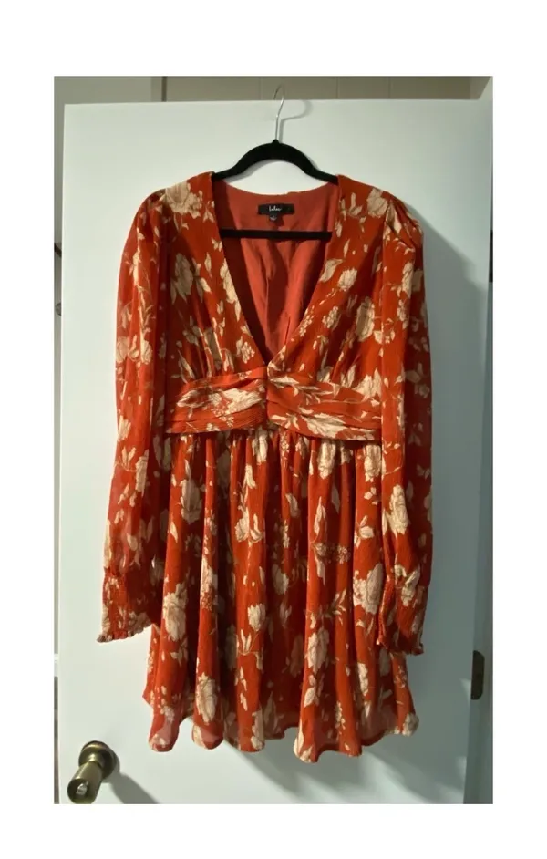 Lulus Burnt Orange Dress - Image 6