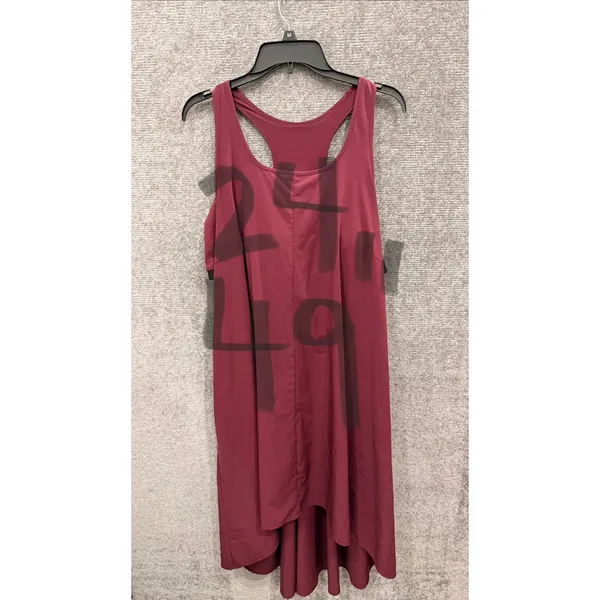 Free Fly Women Dress Medium Burgundy High-Low Racerback Bamboo Blend Pockets - Image 3
