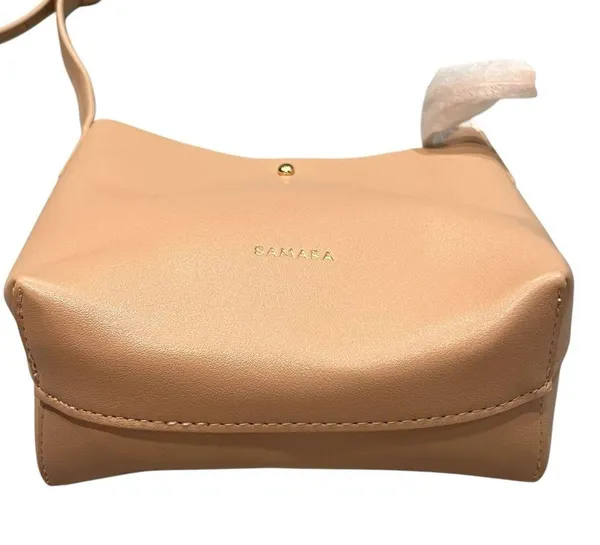 NEW SAMARA Tan Vegan Leather Crossbody Purse Bag - Image 5