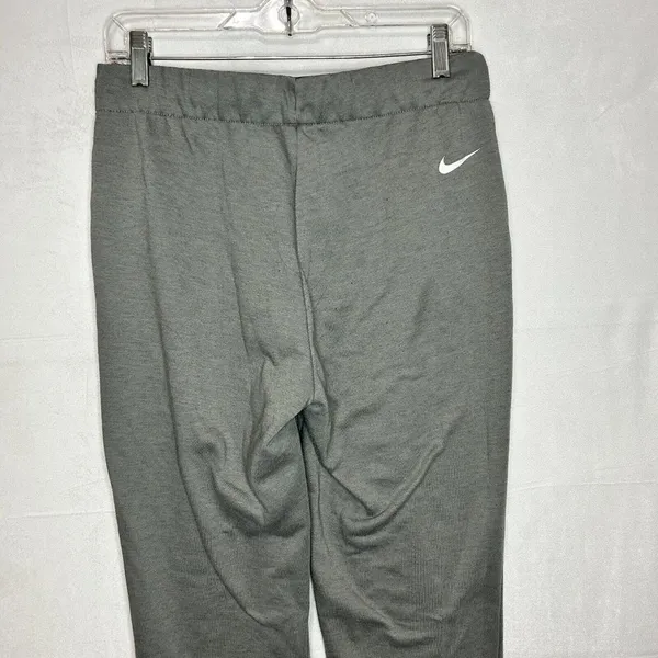 Nike Jogger Pants Gray Dri-Fit Zip Ankle Tapered Athleisure Sz M (30x28.5) - Image 5
