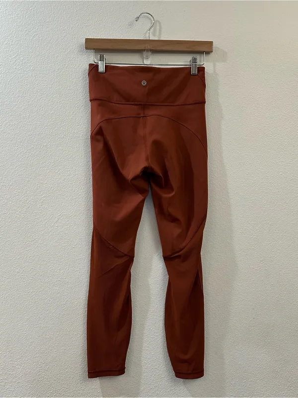 Lululemon Everlux & Mesh HR Tight 25" Dark Terracotta Leggings Size 6 - Image 8
