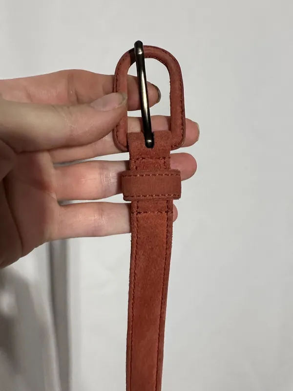 Prada Suede Skinny Belt in Rust 26 2 - Image 3