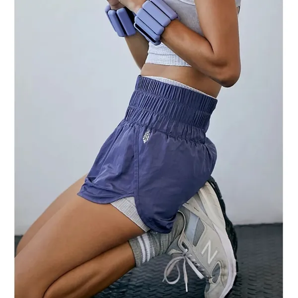 Free People Movement Way Home athletic purple shorts size small - Image 4