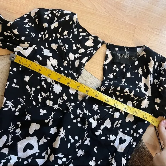 RARE Reformation NWT F‎ Off Hate You Heart Print Primrose Dress Sz XS - Image 9