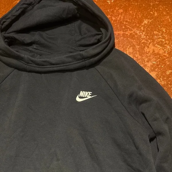 Nike Funnel Neck Hoodie with White Swoosh Logo Women's Size Small - Image 2