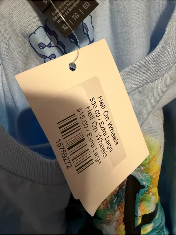 Gildan Light Blue Graphic 'Hell on Wheels' Women's T‑Shirt - Image 3