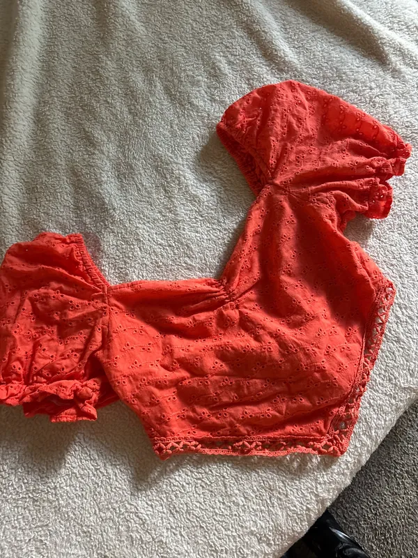 Cider Eyelet Bandana Top Orange - Image 3