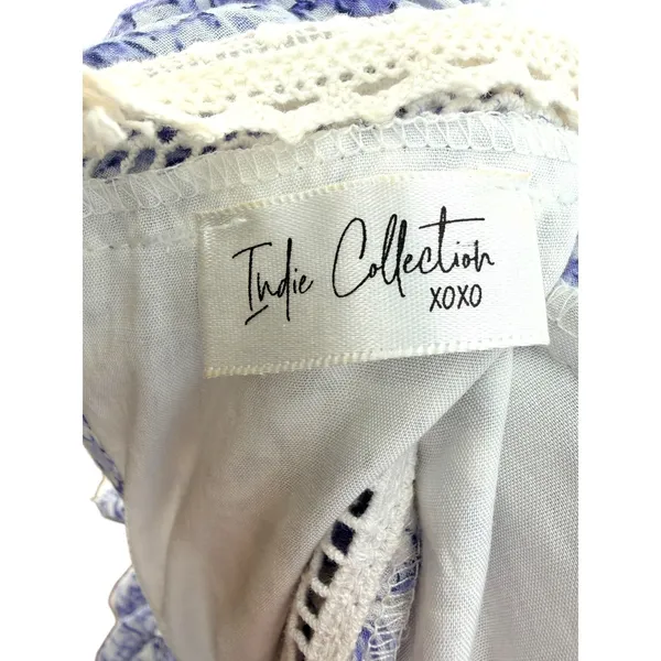 Olivaceous Floral Toile‎ Crochet Lace Tiered Ruffle Dress Cottagecore Small - Image 6