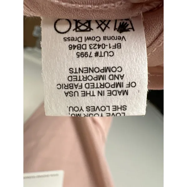 Show Me Your Mumu‎ Verona Cowl Neck Dress Dusty Pink Beige Chiffon Womens Size S - Image 11