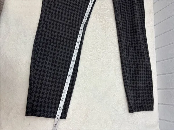 SPANX‎ Black & Gray Houndstooth Leggings Size L - Image 9